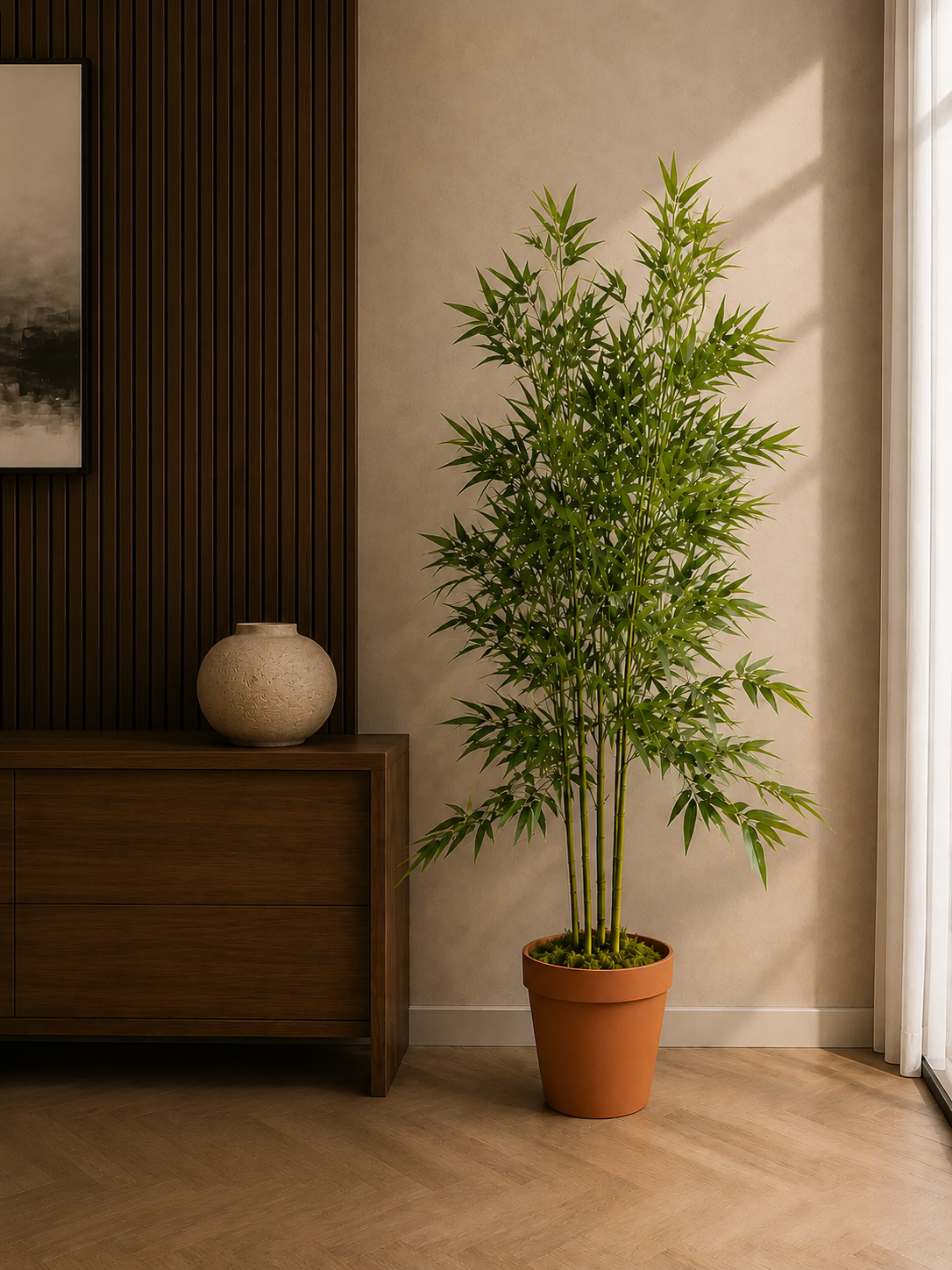 Green Stem Bamboo Plant